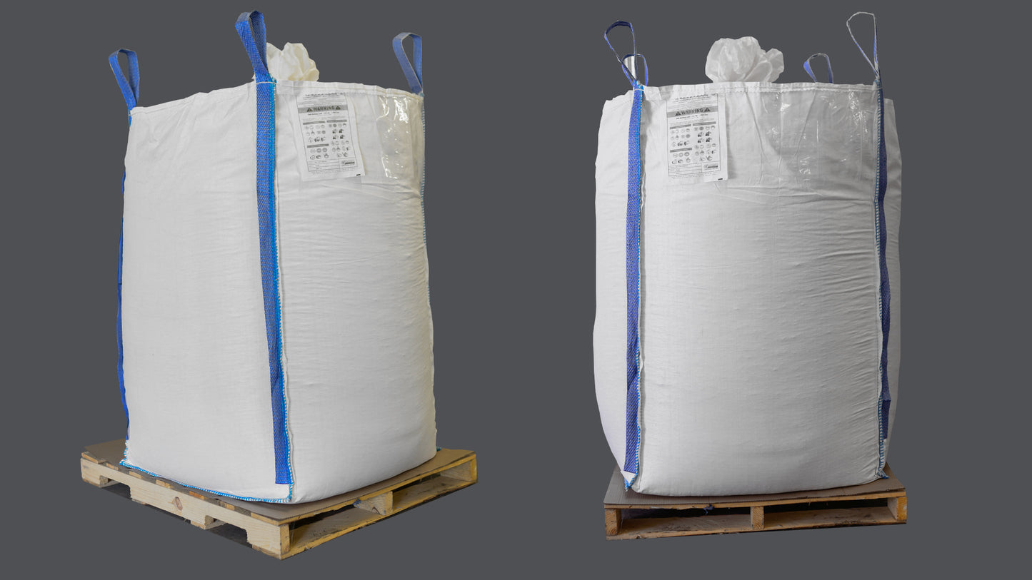 35x35x55; uncoated (breathable) fabric woven polypropylene bulk bag; Duffle top; bottom spout (MS-1789)