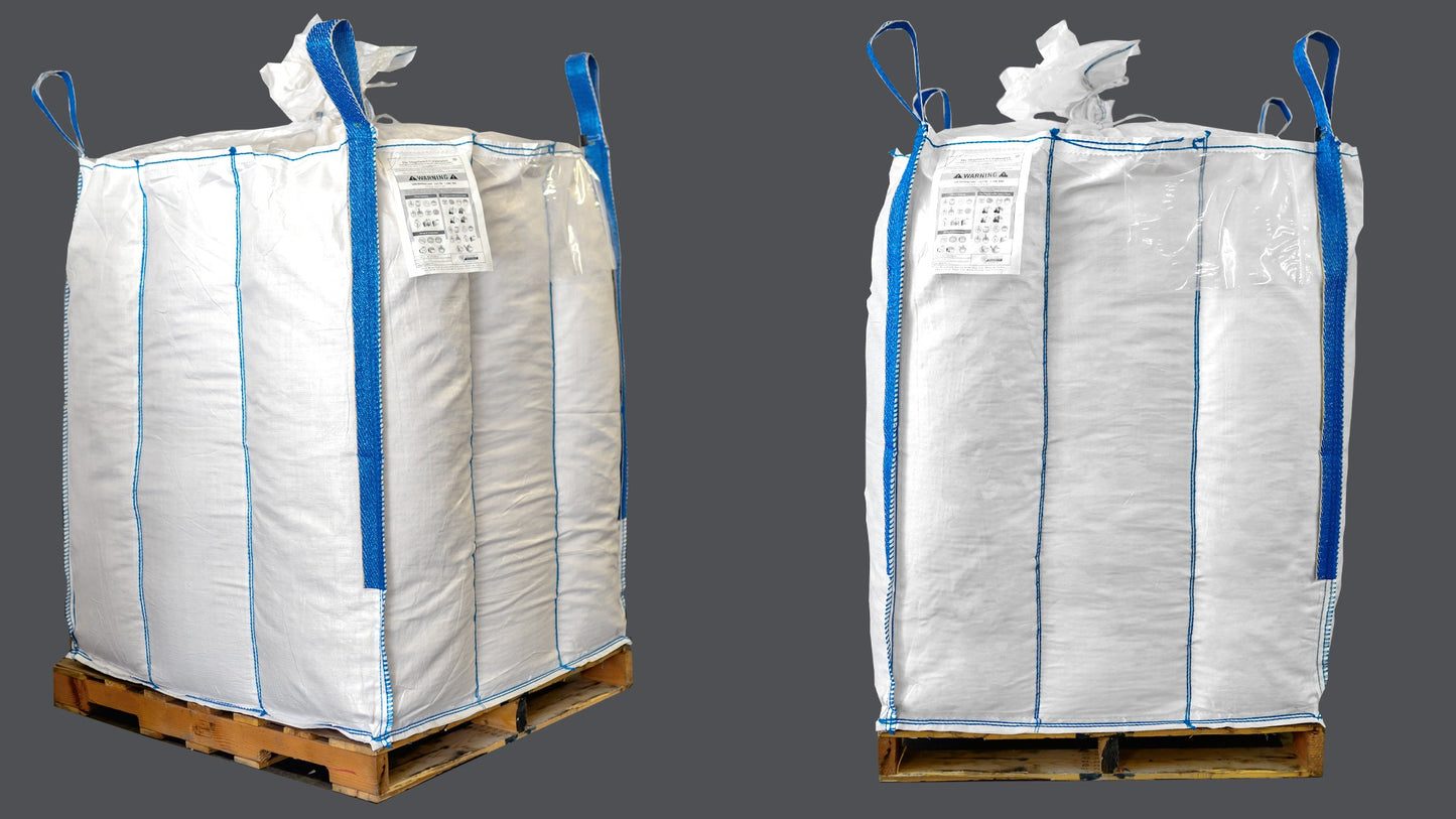 40x46x52 uncoated (breathable) fabric woven polypropylene bulk bag; duffle top; bottom spout (MS-2799)