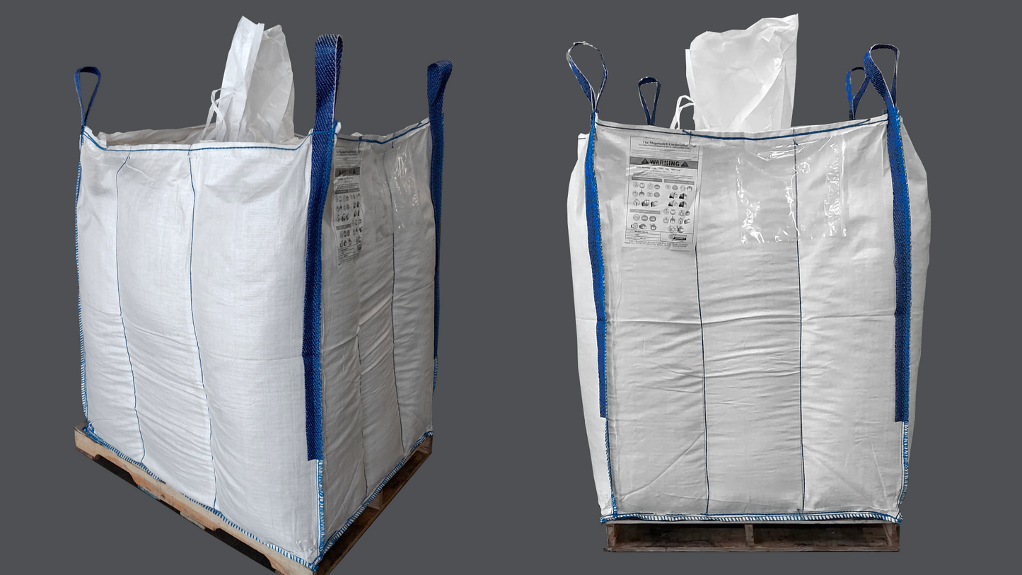 40x46x52 baffled; uncoated (breathable) fabric woven polypropylene bulk bag; spout top; bottom spout (MS-2889)