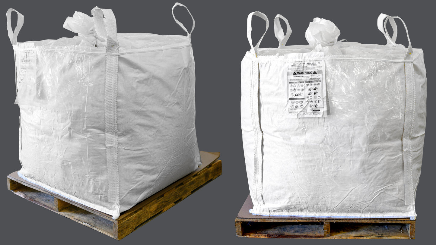 35x41x58 uncoated (breathable) fabric woven polypropylene bulk bag; ventilated; open top; bottom spout (MS-3541)